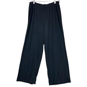 Additions by Chicos Womens Pants Black Pull On Wide Loose Fit Casual 29" Waist